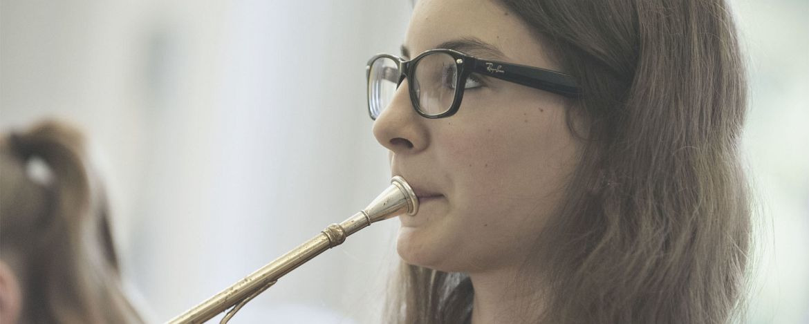 Orchesterprobe in der Nähe der Jugendherberge Lindlar