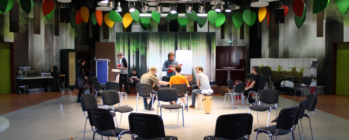 Bandprobe in der Jugendherberge Urwald-Life-Camp Lauterbach