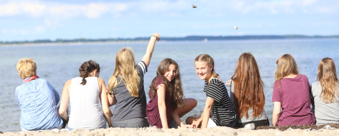 Schüler auf Klassenfahrt an die Ostsee