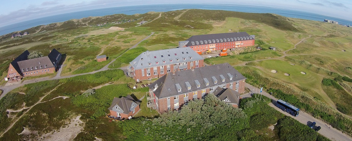 Luftaufnahme der Jugendherberge Hörnum auf Sylt