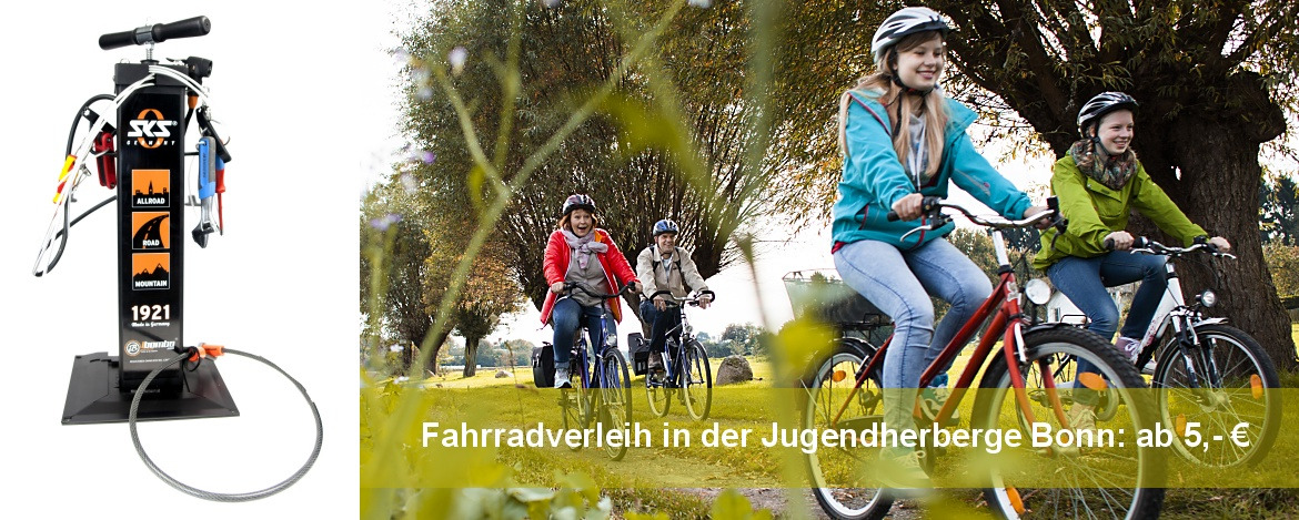 NEU für Fahrradfahrer: SKS Radstation und Fahrradverleih in der Jugendherberge Bonn
