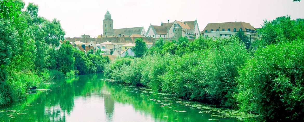 Wunderschöner Blick auf die Stadt Donauwörth