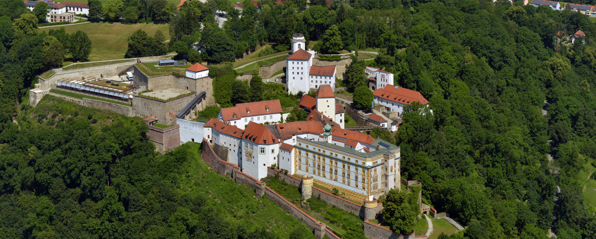 Luftaufnahme der Veste Oberhaus in Passau