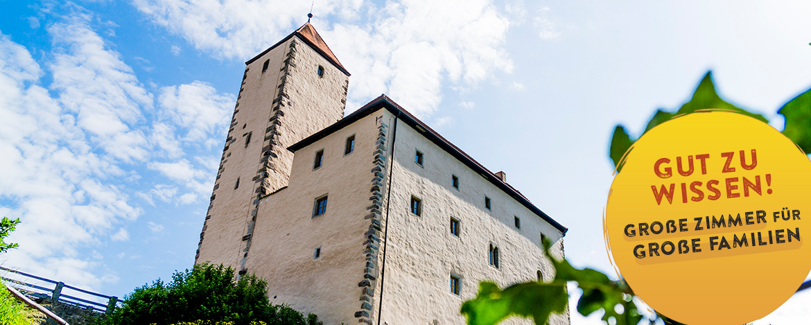Große Zimmer für große Familien in der Burg Trausnitz