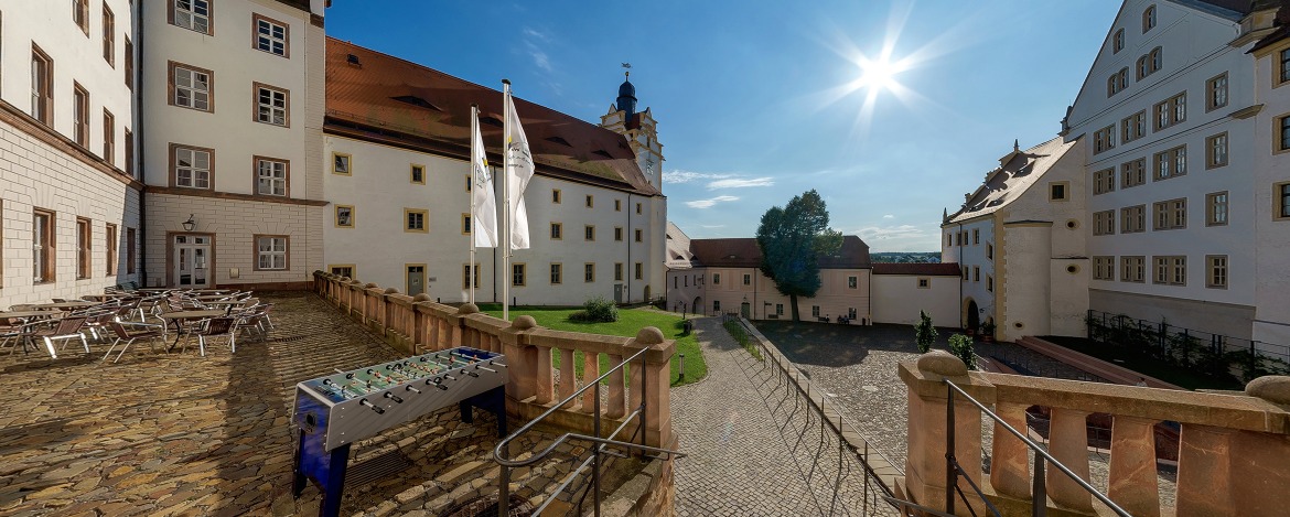 Terrasse Jugendherberge Schloss Colditz