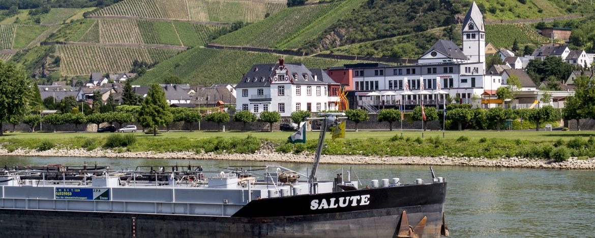 Blick über den Rhein auf Leutesdorf