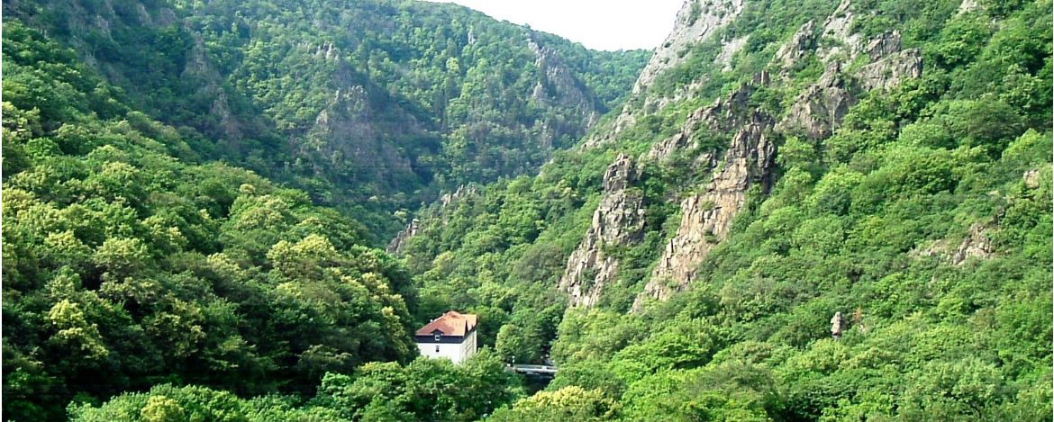 Die herrliche Lage der Jugendherberge im Bodetal