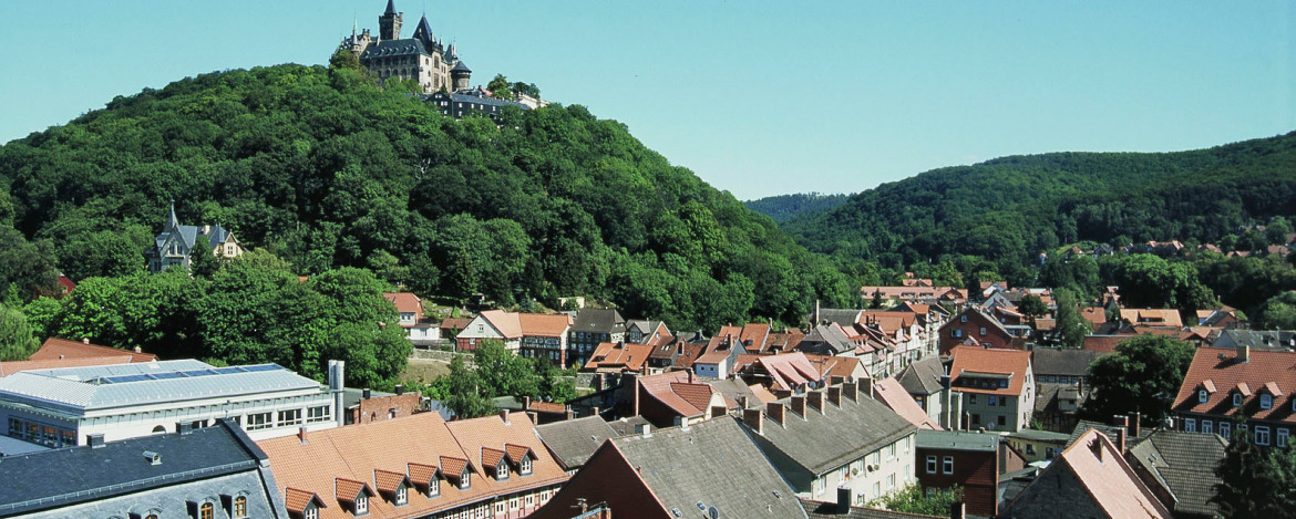 Fernblick-Terrasse der Jugendherberge Wernigerode